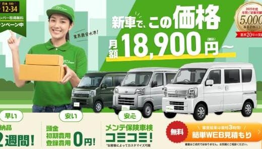 箱バン.comの評判は？月額18,900円の軽バンリースのメリット・デメリット