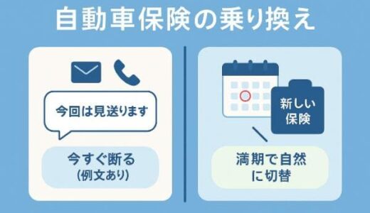 【例文あり】自動車保険の乗り換えが気まずいときの断り方と満期活用術
