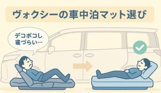 ヴォクシー車中泊マットの選び方とおすすめ！7人・8人乗り別の段差や隙間も解説