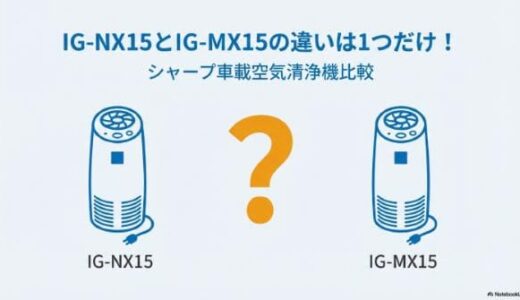 IG-NX15とIG-MX15の違いは1つだけ！シャープ車載空気清浄機比較
