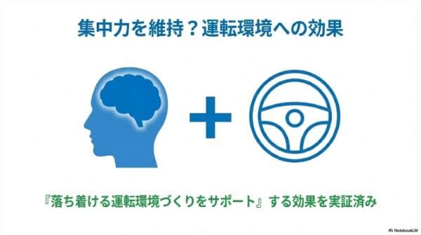 集中力を維持？運転環境への効果