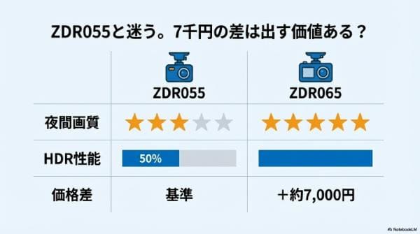 ZDR055と迷う。7千円の差は出す価値ある？