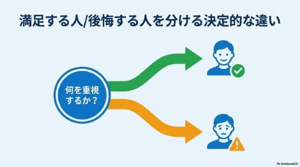 満足する人/後悔する人を分ける決定的な違い