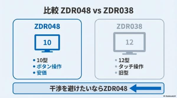 ZDR048 vs ZDR038（旧型）の違い