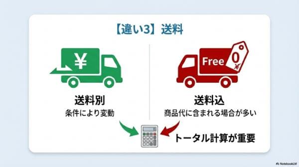 【違い3】送料