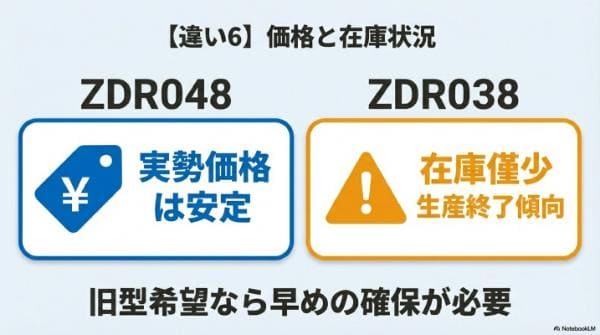 【違い6】価格と在庫状況