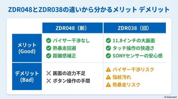 ZDR048とZDR038の違いから分かるメリット・デメリット