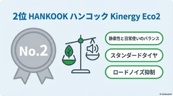 2位｜HANKOOK（ハンコック）Kinergy Eco2