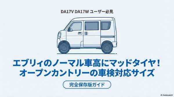 エブリィのノーマル車高にマッドタイヤ！オープンカントリーの車検対応サイズ