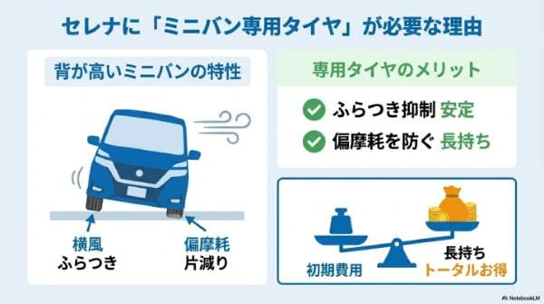 セレナに「ミニバン専用タイヤ」が必要な理由