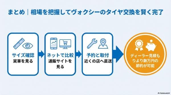 まとめ｜4本セット相場を把握してヴォクシーのタイヤ交換を賢く完了させる