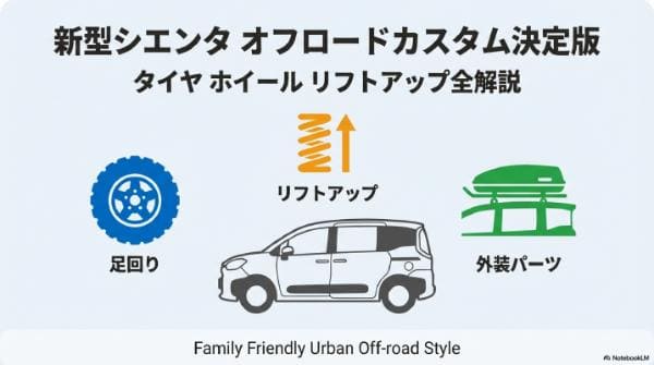 新型シエンタ オフロードカスタム決定版！タイヤ・ホイール・リフトアップ全解説