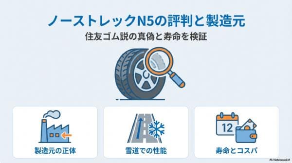 ノーストレックN5の評判と製造元｜住友ゴム説の真偽と寿命を検証