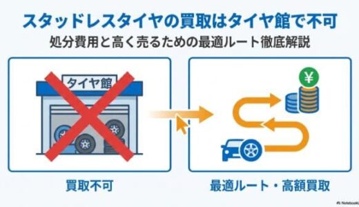 スタッドレスタイヤの買取はタイヤ館で不可！処分費用と高く売るコツ