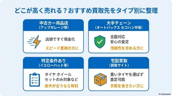 どこが高く売れる？おすすめ買取先をタイプ別に整理