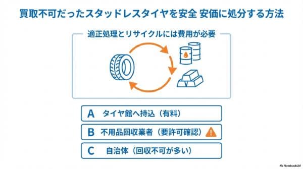 買取不可だったスタッドレスタイヤを安全・安価に処分する方法