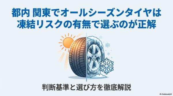 都内・関東でオールシーズンタイヤは凍結リスクの有無で選ぶのが正解