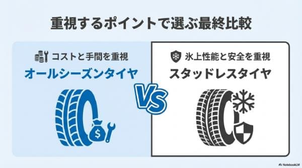 【最終比較】オールシーズン vs スタッドレス｜手間・費用・安全