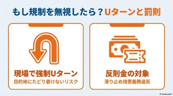もし規制を無視したら？｜Uターンと罰則